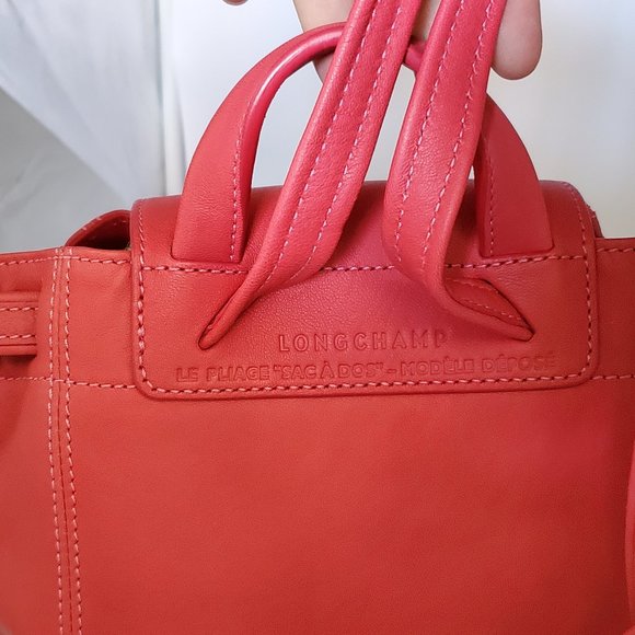 Longchamp Le Pliage Mini Cuir Leather Backpack